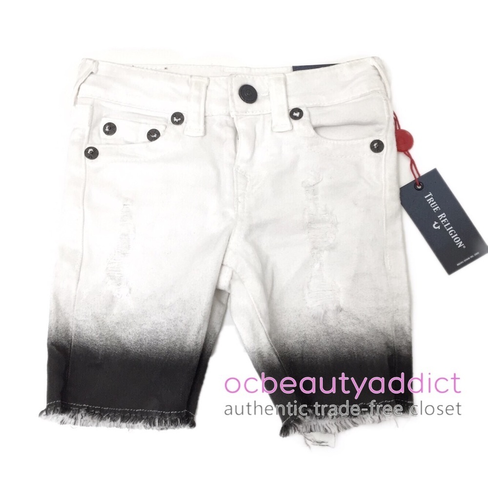 True Religion Kids Geno Frayed Cut Off Shorts 2T